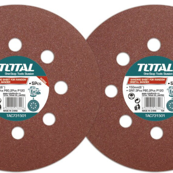 TOTAL ΣΕΤ ΓΥΑΛΟΧΑΡΤΑ 5τεμ 150mm ΓΙΑ TF2041506 (TAC731501)