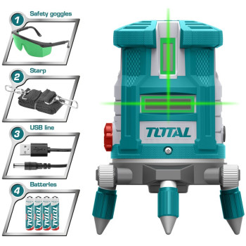TOTAL ΑΛΦΑΔΙ LASER ΑΥΤΟ-ΟΡΙΖΟΝΤΙΟΥΜΕΝΟ 0-20m ΠΡΑΣΙΝΕΣ ΑΚΤΙΝΕΣ (TLL305205)