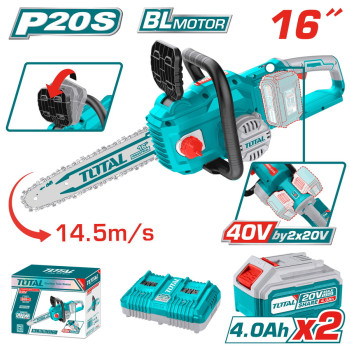 TOTAL ΣΕΤ ΕΠΑΓΓΕΛΜΑΤΙΚΟ ΑΛΥΣΟΠΡΙΟΝΟ ΜΠΑΤ. Li-ion 40V / 4Ah / 2 ΜΠΑΤΑΡΙΕΣ  (TGSLI401682)