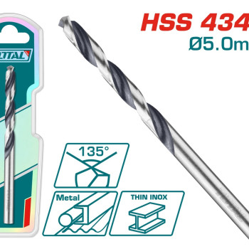 TOTAL ΕΠΑΓΓ. ΤΡΥΠΑΝΙ HSS DIN4341 5mm 1τεμ (TAC1200504)