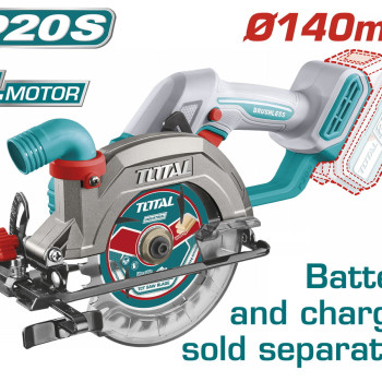 TOTAL ΕΠΑΓΓ. ΔΙΣΚΟΠΡΙΟΝΟ ΜΠΑΤ. Φ-140mm Li-ion 20V ΧΩΡΙΣ ΜΠΑΤΑΡΙΑ & ΦΟΡΤΙΣΤΗ (TSLI1402)