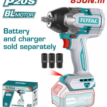 TOTAL ΕΠΑΓΓ. ΜΠΟΥΛΟΝΟΚΛΕΙΔΟ ΜΠΑΤ. Li-ion 20V / 850Nm ΧΩΡΙΣ ΜΠΑΤΑΡΙΑ & ΦΟΡΤΙΣΤΗ (TIWLI20851)