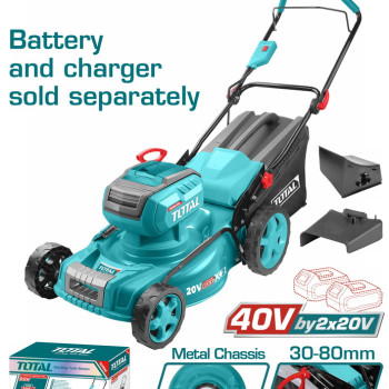 TOTAL ΕΠΑΓΓ. ΜΗΧΑΝΗ ΓΚΑΖΟΝ ΜΠΑΤ. Li-ion 2X20V / 46cm ΧΩΡΙΣ ΜΠΑΤΑΡΙΑ & ΦΟΡΤΙΣΤΗ (TLMLI20185)