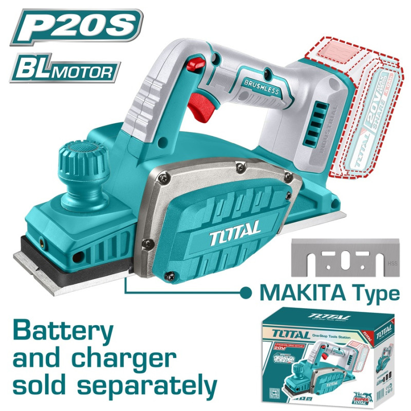 TOTAL ΕΠΑΓΓ. ΠΛΑΝΗ ΜΠΑΤ. Li-ion 20V ΧΩΡΙΣ ΜΠΑΤΑΡΙΑ & ΦΟΡΤΙΣΤΗ (TRLI20401)