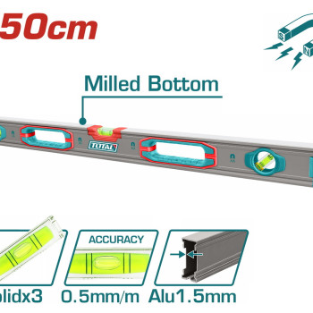 TOTAL ΕΠΑΓΓ. ΑΛΦΑΔΙ ΑΛΟΥΜΙΝΙΟΥ ΜΑΓΝΗΤΙΚΟ 150cm (TMT215028M)