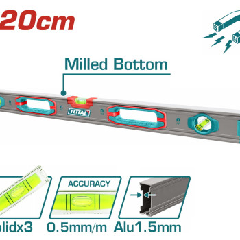 TOTAL ΕΠΑΓΓ. ΑΛΦΑΔΙ ΑΛΟΥΜΙΝΙΟΥ ΜΑΓΝΗΤΙΚΟ 120cm (TMT212028M)