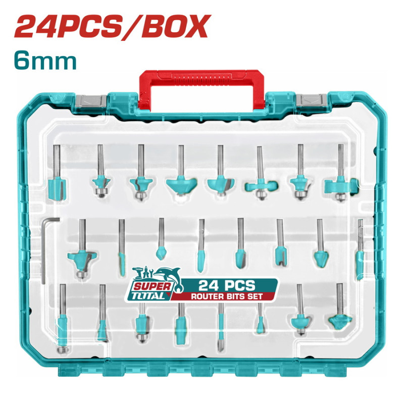 TOTAL ΕΠΑΓΓ. ΣΕΤ ΜΑΧΑΙΡΙΑ ΡΟΥΤΕΡ 6mm 24ΤΕΜ (TACSR12406)
