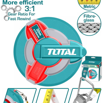 TOTAL ΕΠΑΓΓ. ΜΕΤΡΟΤΑΙΝΙΑ 30m Fibreglass (TMTF18306)