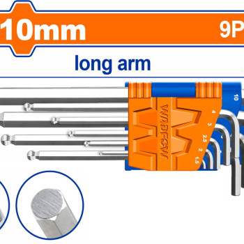 WADFOW ΣΕΤ ΚΛΕΙΔΙΑ ΑΛΛΕΝ ΜΠΙΛΙΑΣ 1.5 - 10mm 9ΤΕΜ (WHK2291)