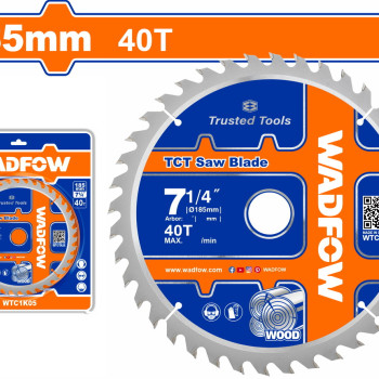 WADFOW ΔΙΣΚΟΣ ΞΥΛΟΥ TCT 185mm X 20mm 40T (WTC1K05)