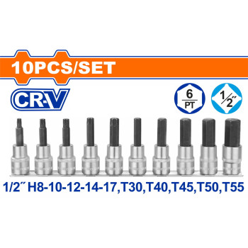 WADFOW ΣΕΤ ΚΑΡΥΔΑΚΙΑ ΑΛΛΕΝ+TORX 1/2