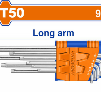 WADFOW ΣΕΤ ΚΛΕΙΔΙΑ TORX ΜΑΚΡΙΑ T10-T50 9ΤΕΜ (WHK3291)