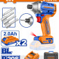WADFOW ΠΑΛΜΙΚΟ ΚΑΤΣΑΒΙΔΙ ΜΠΑΤ. Li-ion 20V / 210Nm / 2Ah / 2 ΜΠΑΤ BL Motor (WCD2B21E)
