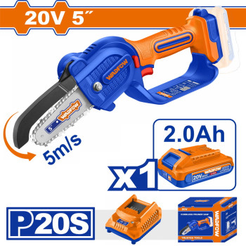 WADFOW ΣΕΤ ΑΛΥΣΟΠΡΙΟΝΟ ΚΛΑΔΕΥΤΙΚΟ ΜΠΑΤ. Li-ion 20V / 5