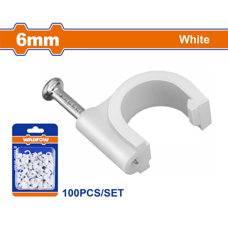WADFOW ΡΟΚΑ ΣΤΗΡΙΞΗΣ ΚΑΛΩΔΙΩΝ 6mm 100ΤΕΜ (WFQ1K06)