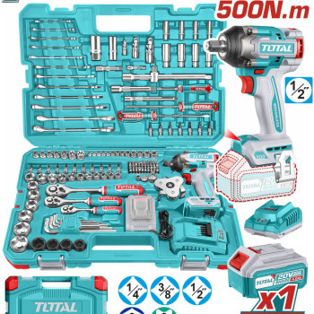 TOTAL ΕΠΑΓΓ. ΣΕΤ ΜΠΟΥΛΟΝΟΚΛΕΙΔΟ ΜΠΑΤ. Li-ion 20V / 500Nm / 4Ah / 1 ΜΠΑΤ 152ΤΕΜ (THKTHP31522)