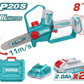 TOTAL ΕΠΑΓΓ. ΣΕΤ ΑΛΥΣΟΠΡΙΟΝΟ ΚΛΑΔ ΜΠΑΤ Li-ion 20V / 8
