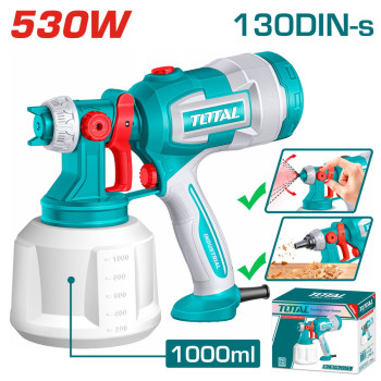 TOTAL ΕΠΑΓΓ. ΗΛΕΚΤΡΙΚΟ ΠΙΣΤΟΛΙ ΒΑΦΗΣ 530W / 1000ml (Με λειτουργία φυσητήρα) (TT4506E)