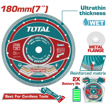 TOTAL ΕΠΑΓΓ. ΔΙΑΜ/ΣΚΟΣ ΥΓΡΑΣ ΚΟΠΗΣ 180 Χ 22.2mm Χ 2.2mm ΛΕΠΤΟΣ (TAC2151801)