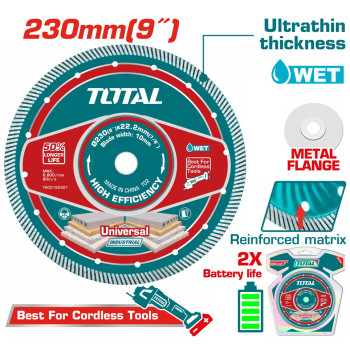 TOTAL ΕΠΑΓΓ. ΔΙΑΜ/ΣΚΟΣ ΥΓΡΑΣ ΚΟΠΗΣ 230 Χ 22.2mm Χ 2.4mm ΛΕΠΤΟΣ (TAC2152301)
