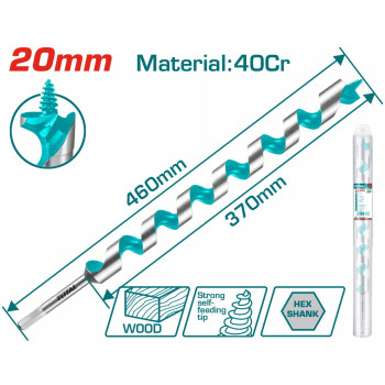 TOTAL ΤΡΥΠΑΝΙ ΞΥΛΟΥ ΤΥΠΟΥ ΑΡΙΔΑΣ 40Cr 20 Χ 460mm (TAC3520)