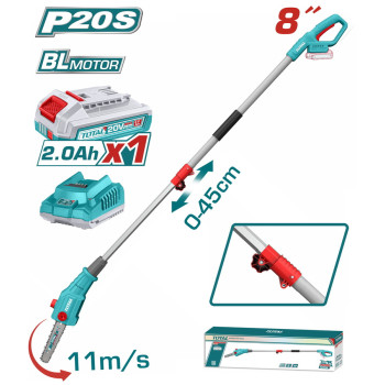TOTAL ΕΠΑΓΓ. ΤΗΛΕΣΚ. ΚΟΝΤΑΡΟΠΡΙΟΝΟ ΜΠΑΤ. Li-ion 20V / 8'' / 2Ah / 1 ΜΠΑΤ. BL Motor (TPSLI20281E)
