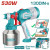 TOTAL ΕΠΑΓΓ. ΗΛΕΚΤΡΙΚΟ ΠΙΣΤΟΛΙ ΒΑΦΗΣ INOX 530W / 1000ml (Με λειτουργία φυσητήρα) (TT45061E)