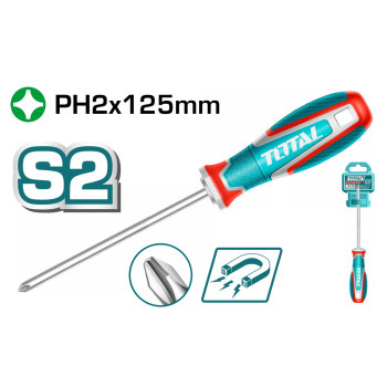 TOTAL ΕΠΑΓΓ. ΚΑΤΣΑΒΙΔΙ ΜΑΓΝΗΤΙΚΟ ΣΤΑΥΡΟΥ PH2Χ125mm (TSDPH2125)